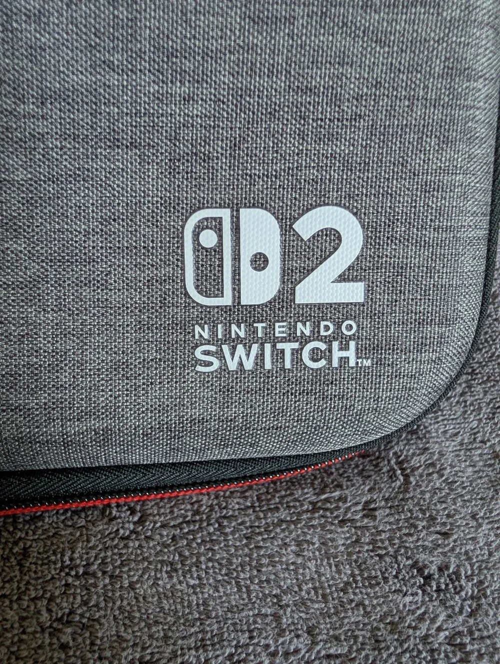 Nintendo Switch 2 Carrying Case Gray Travel Storage Case OS Like New